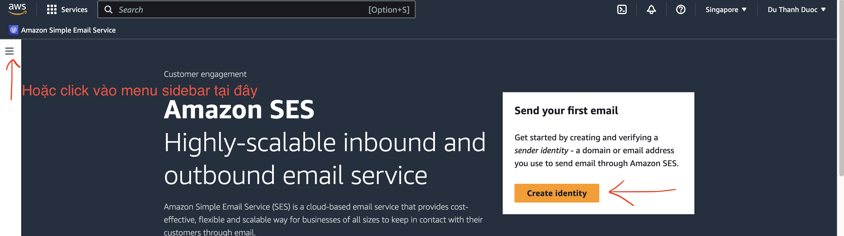 Bắt đầu xác thực danh tính email