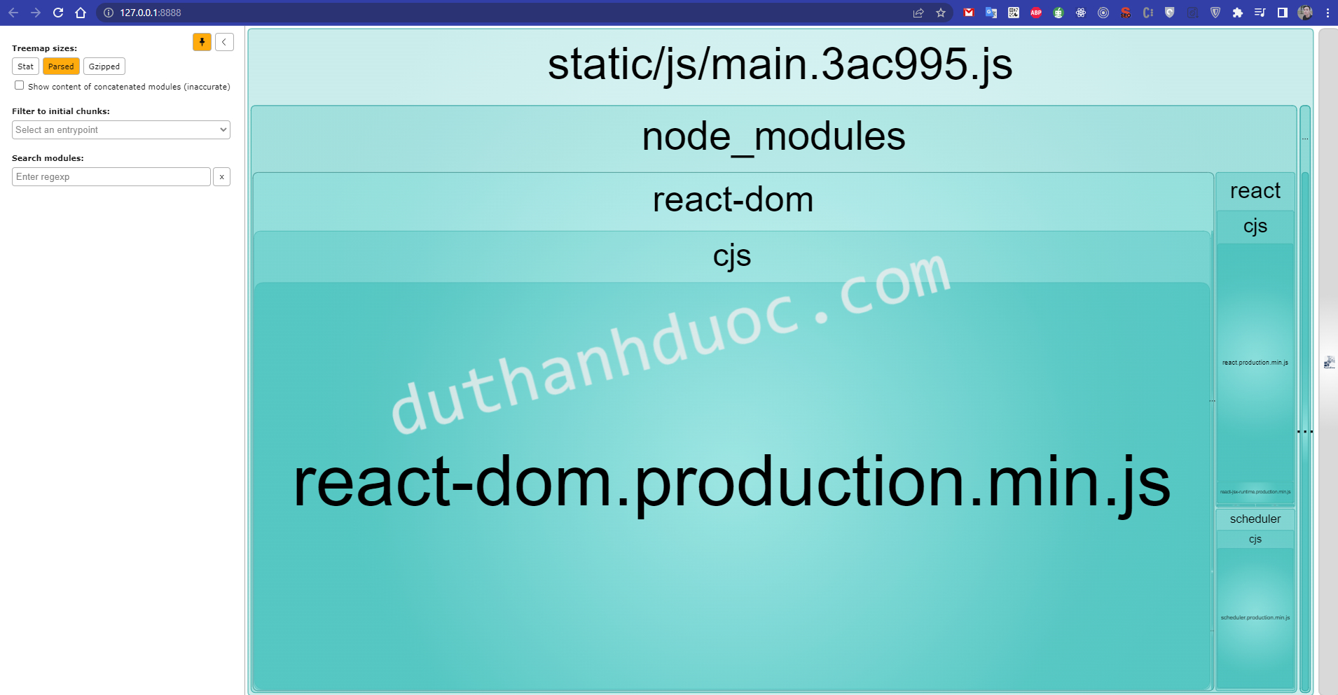 Phân tích kích thước file build bằng webpack analyze