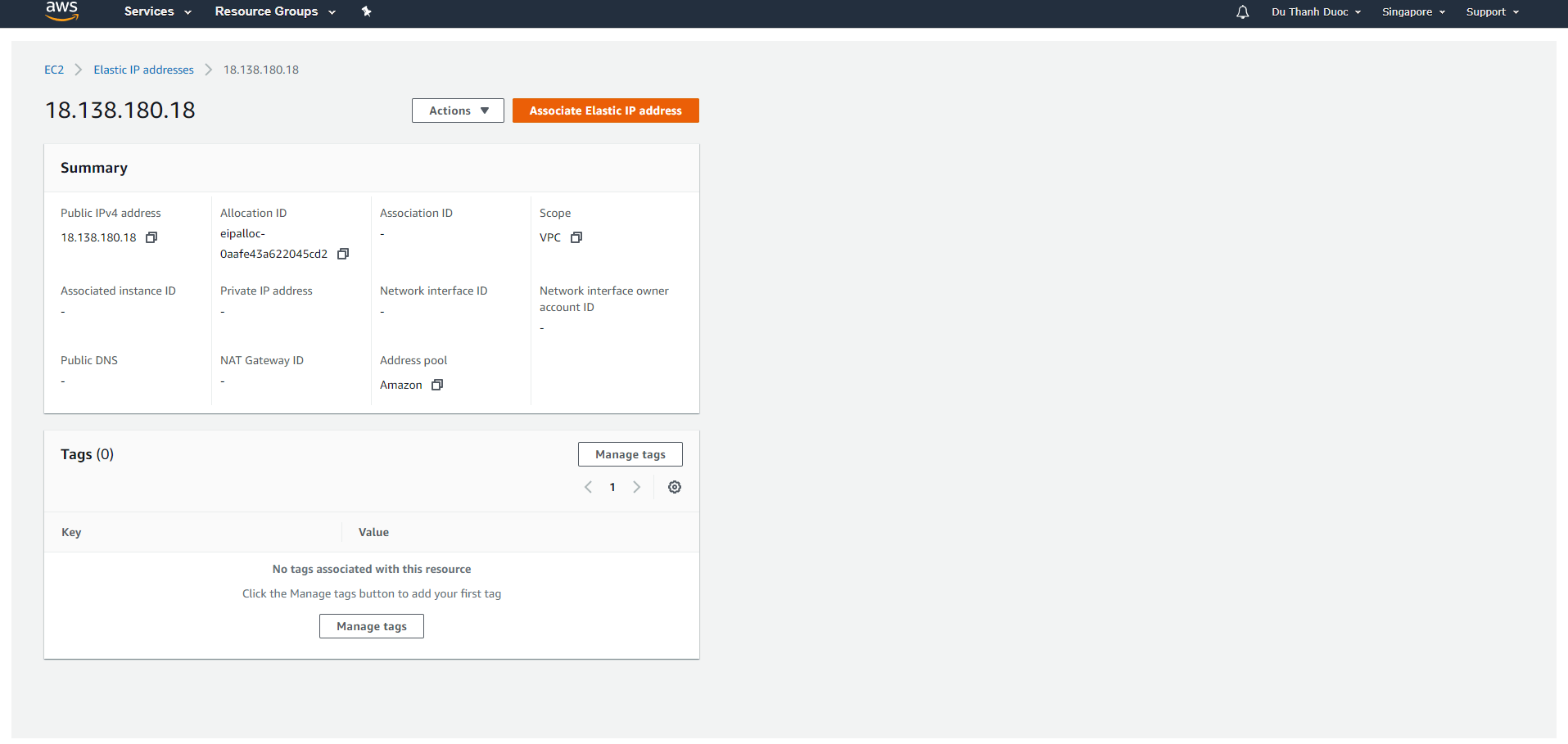 Khởi tạo Amazon EC2 và trỏ domain với Elastic IP và Route53